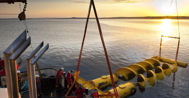 Archimedes Screw Tidal Energy Device