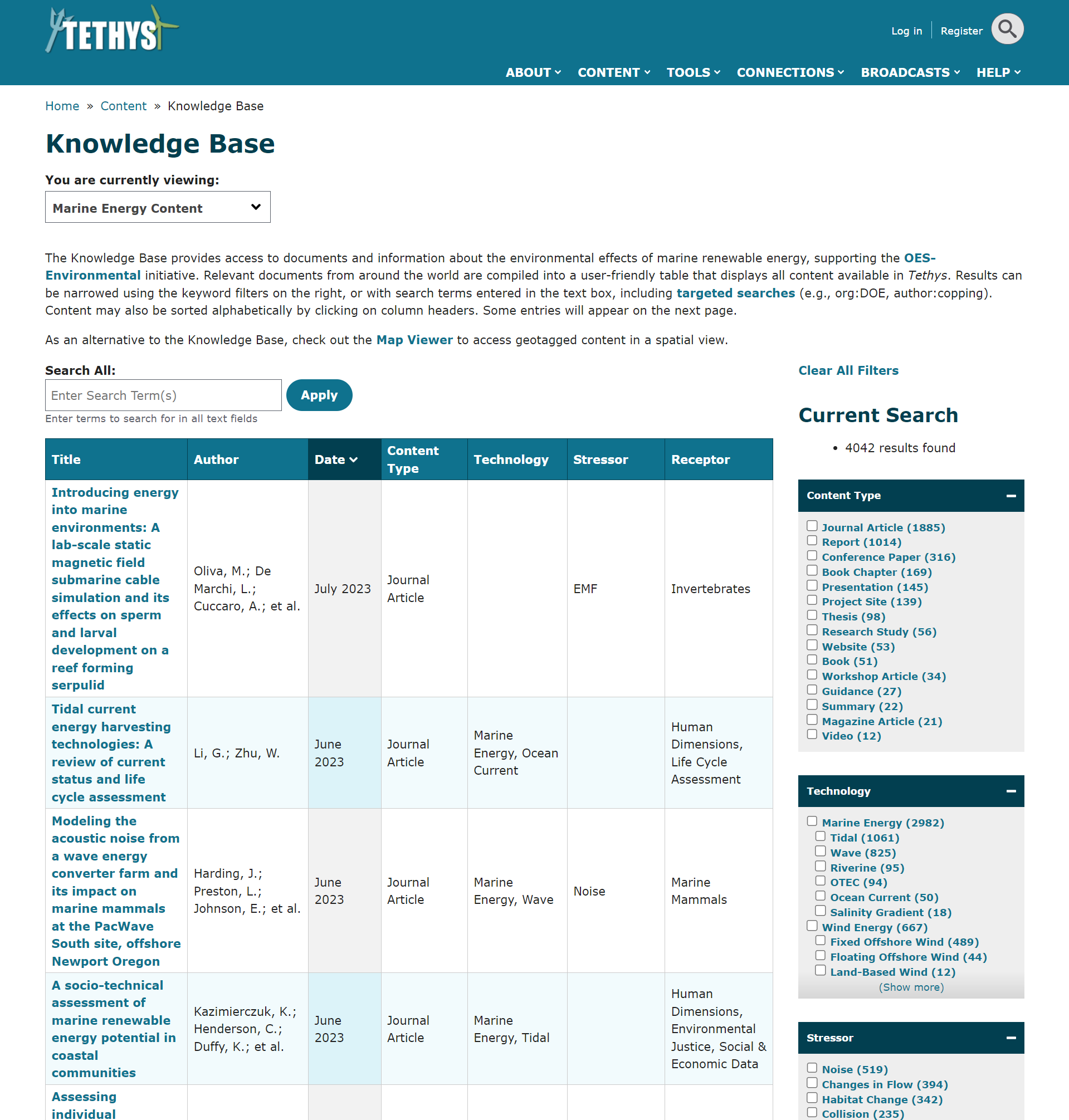 Tethys Knowedge Base