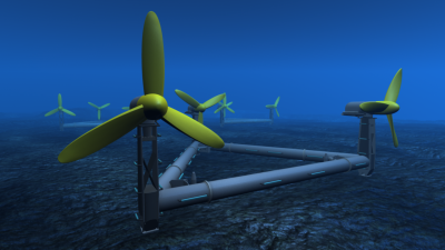 Rendering of DeltaStream, courtesy of Tidal Energy Ltd