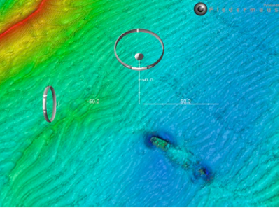 Sunken Wreck at Wave Dragon's 'Milla Fjord' Deployment Site