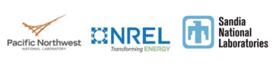 Logos for PNNL, NREL, and Sandia