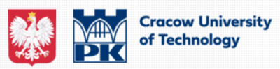 Cracow University of Technology with two logos on the left