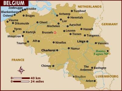 Map of Belgium