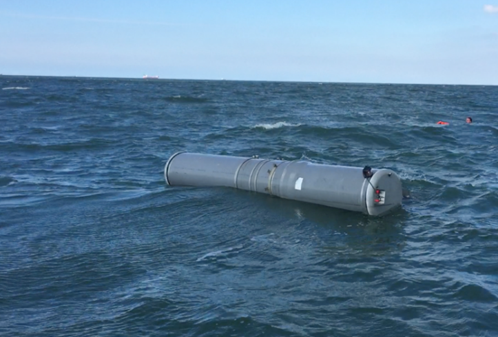 Slo Mill open ocean test deployment, not supplying power to the grid.